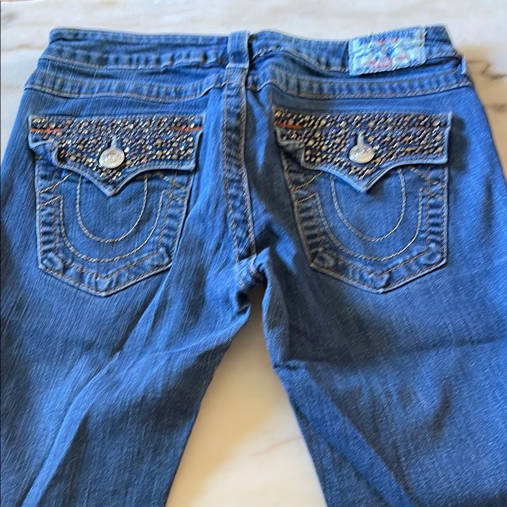 Stylish Blue Embellished Women's Jeans true religion 29